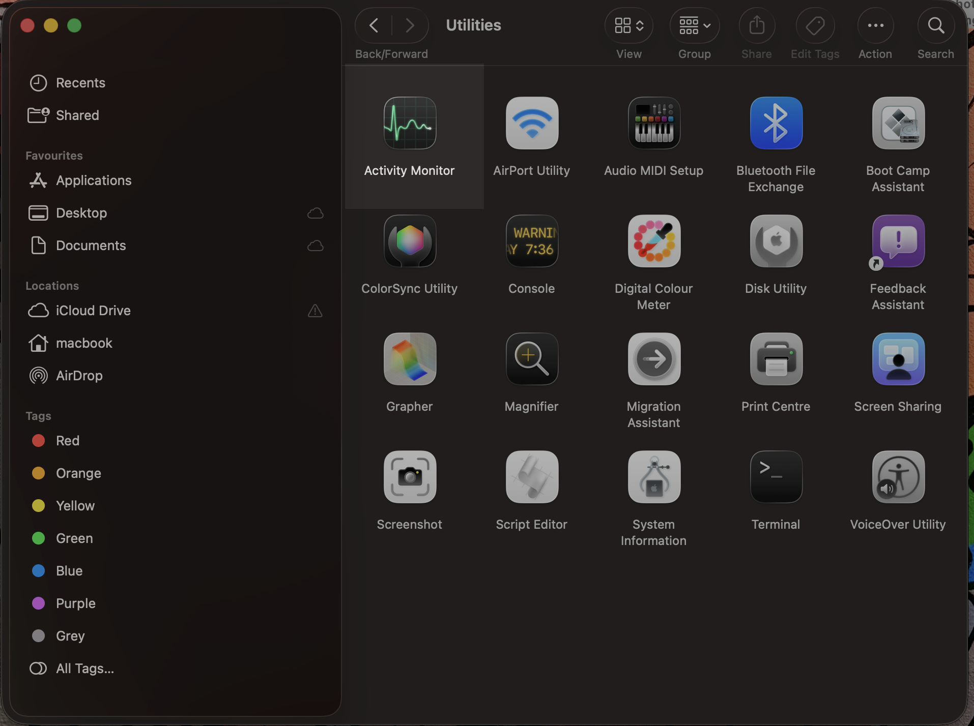Open the Activity Monitor